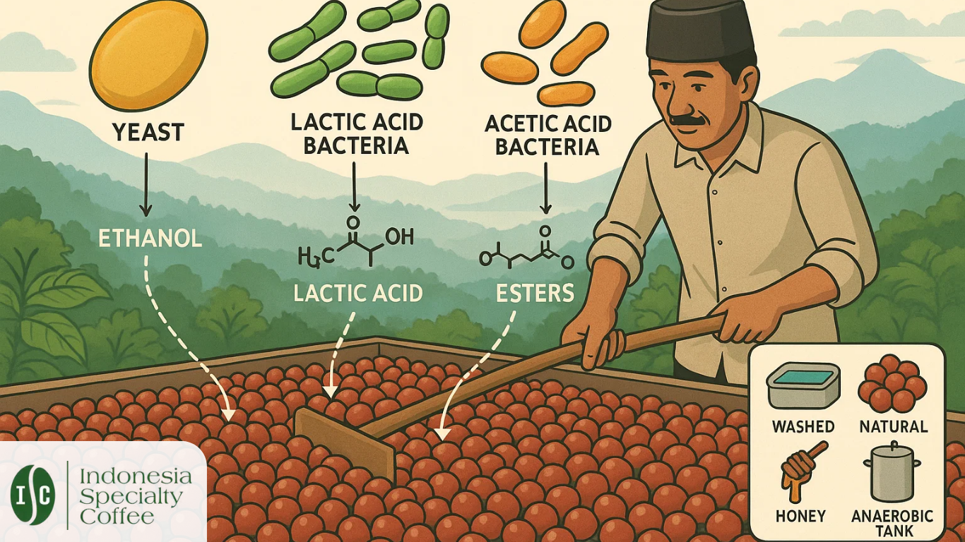Post-Harvest Coffee Fermentation: Microbial Flavor Secrets