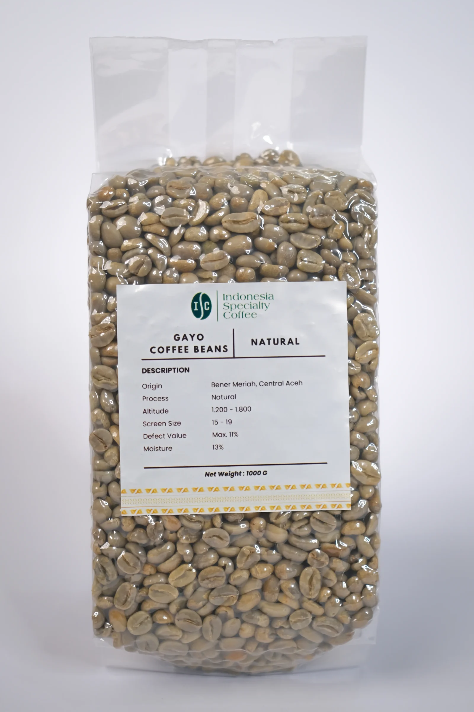 Gayo Natural Green Coffee Beans