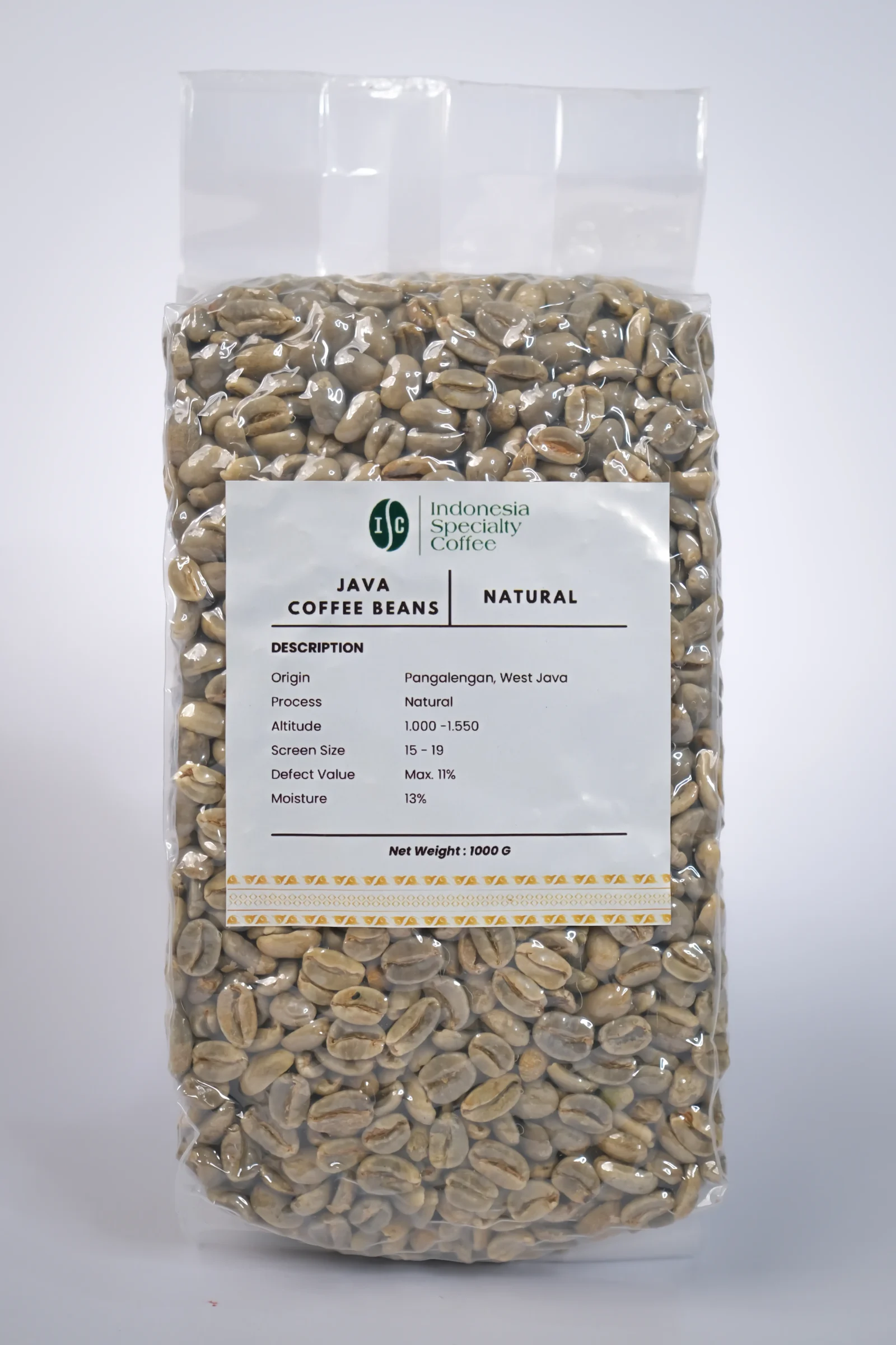 Java Natural Green Coffee Beans