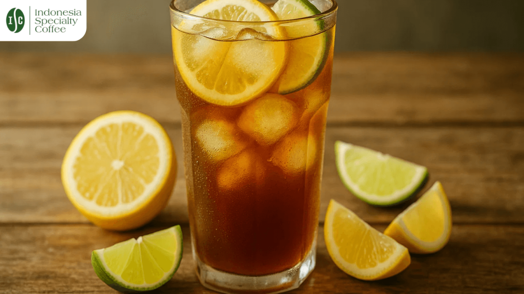 RTD decaffeinated coffee with lemon and lime