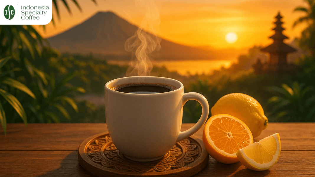 Bali Kintamani coffee roasting and brewing