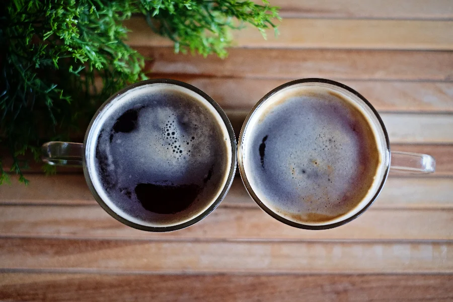 long black and americano